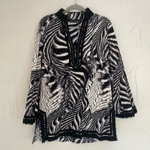 Dana Buchman embroidered tunic XL - Quiet Luxury